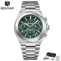 BENYAR 5220 New 2025 Multi functional Luxury Men's Watch Quartz Waterproof Luminous Calendar Chronograph Business Watch reloj