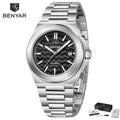BENYAR 5219 New Exquisite Men's Fully Automatic Mechanical Watch Waterproof Luminous Stainless Steel Fashion Business Watches