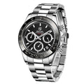 Benyar - BY-5169 Black Classic Men's Watch with Chronograph and Stainless Steel Strap 