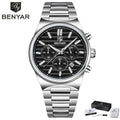  BENYAR 5214M 2026 New Business Elegant Men's Quartz Watch Hot Selling Waterproof Chronograph Night Light Calendar Watch 