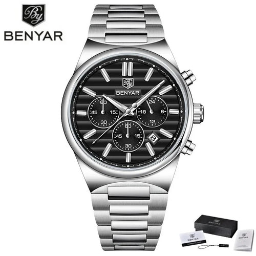  BENYAR 5214M 2026 New Business Elegant Men's Quartz Watch Hot Selling Waterproof Chronograph Night Light Calendar Watch 