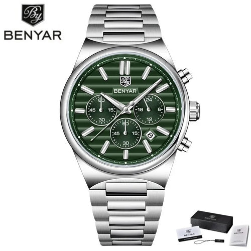  BENYAR 5214M 2026 New Business Elegant Men's Quartz Watch Hot Selling Waterproof Chronograph Night Light Calendar Watch