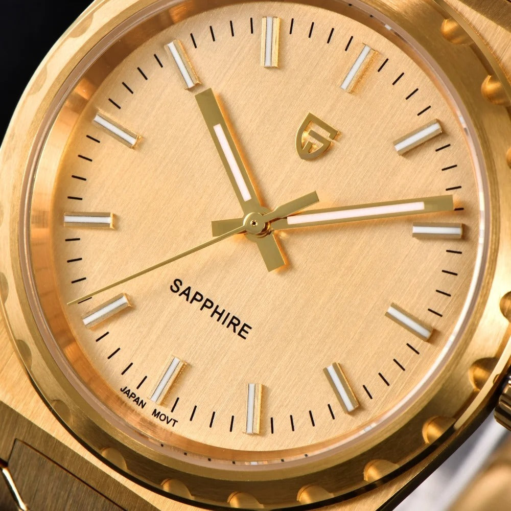 PAGANI DESIGN PD-YS020 Montre Quartz Homme Ultra Fine 7mm – Étanche 10Bar, Verre Saphir