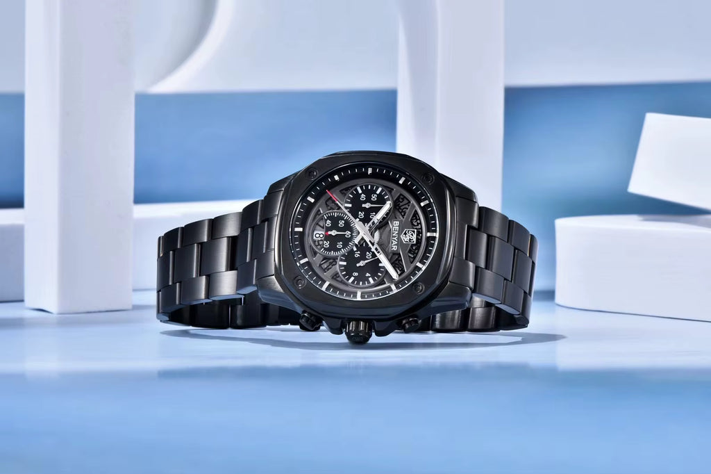 Montres mécaniques à quartz BENYAR 5222 de luxe pour hommes