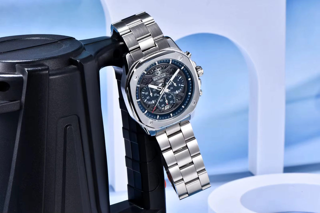 Montres mécaniques à quartz BENYAR 5222 de luxe pour hommes