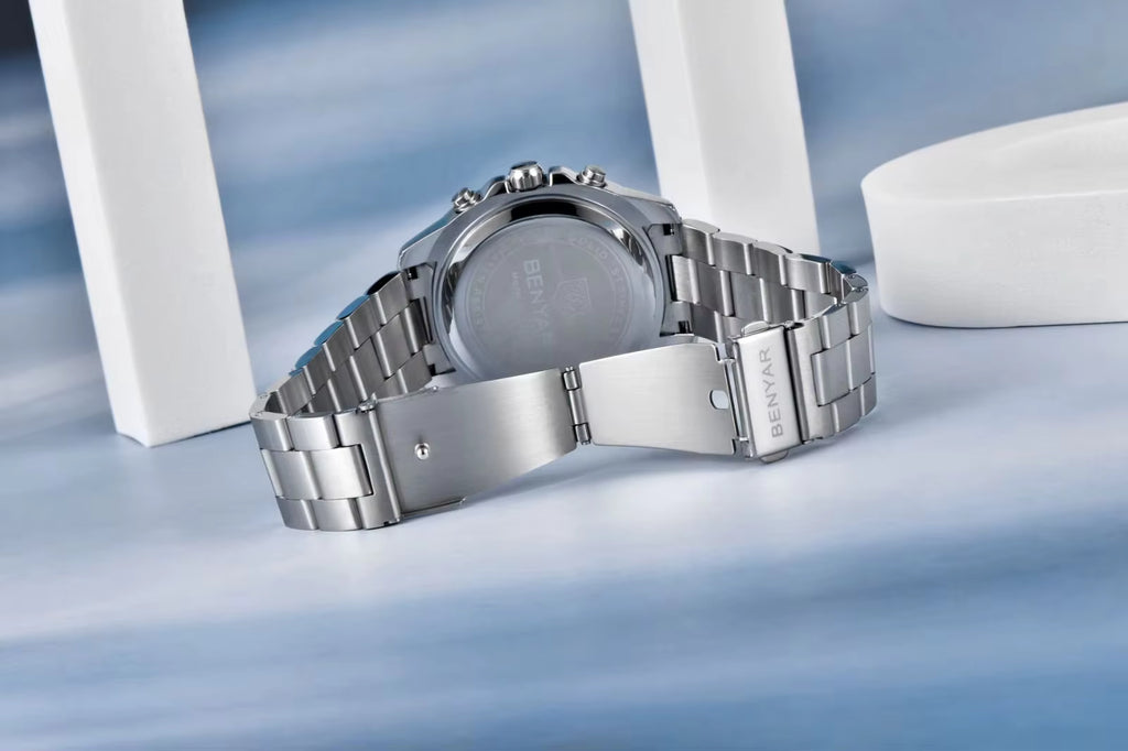 Montres mécaniques à quartz BENYAR 5222 de luxe pour hommes