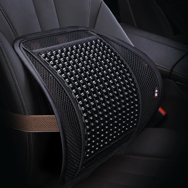 Car Seat Waist Cushion Office Chair Massage Back Lumbar Support Mesh Cushion Pad Black Mesh Back Lumbar Cushion for Car Driver