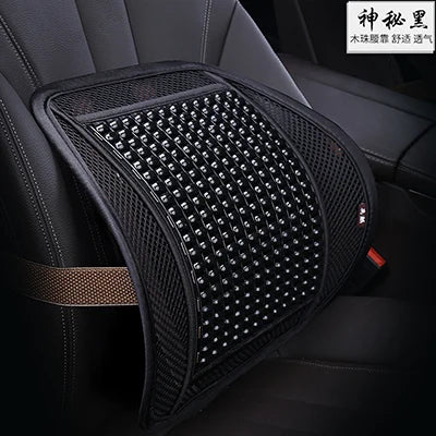Car Seat Waist Cushion Office Chair Massage Back Lumbar Support Mesh Cushion Pad Black Mesh Back Lumbar Cushion for Car Driver