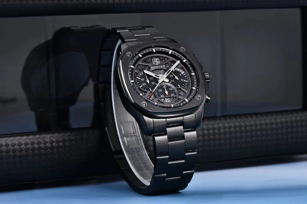 Montres mécaniques à quartz BENYAR 5222 de luxe pour hommes