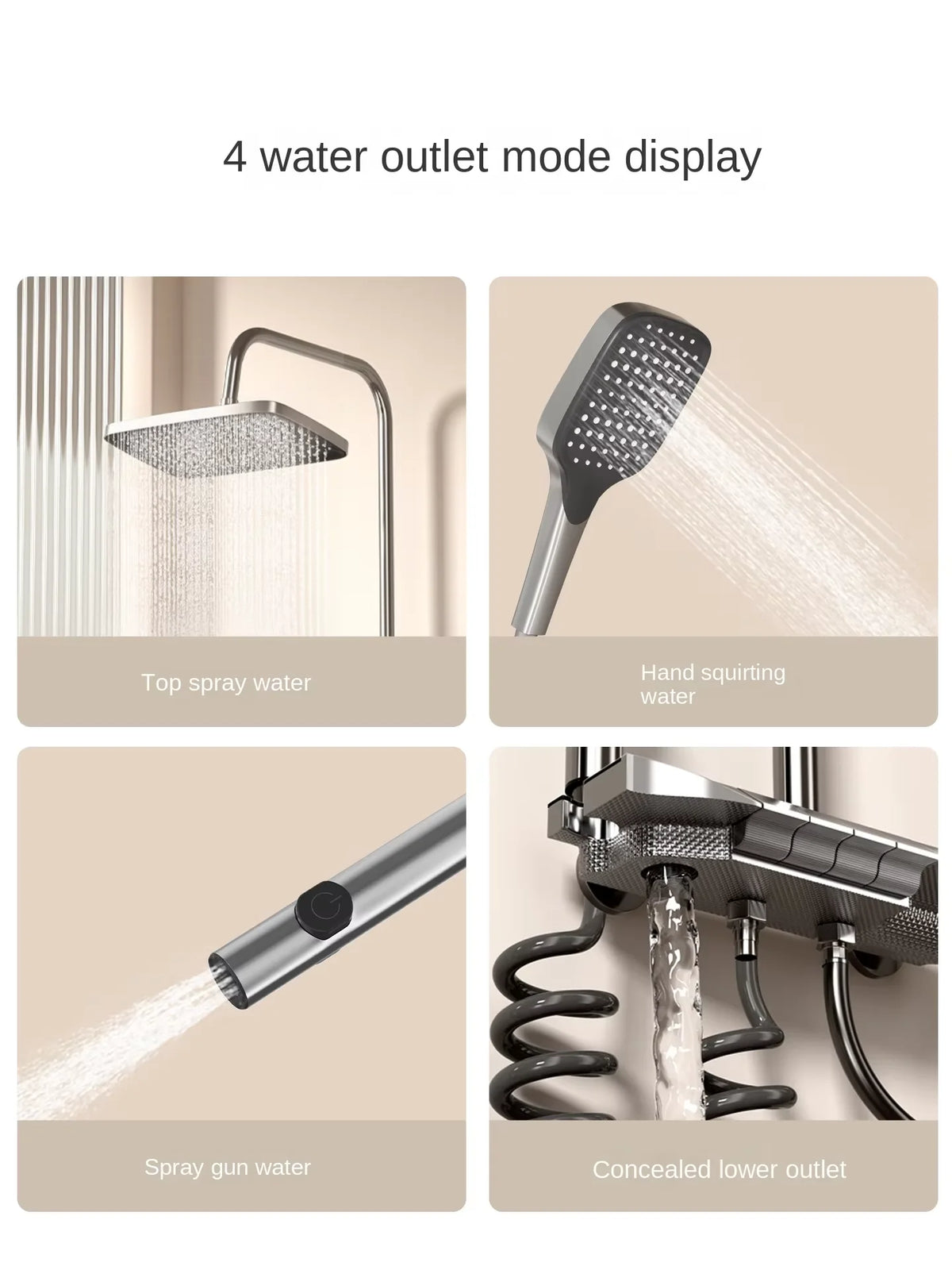 Colonne de Douche Thermostatique Intelligente – Affichage Digital 38°C