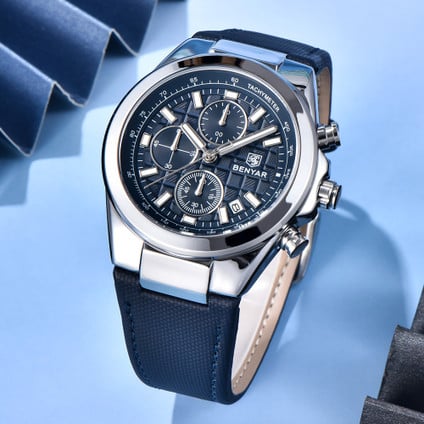 BENYAR Top Brand New Men Watches Leather Strap Luxury Waterproof Sport Quartz Watch Men Clock Reloj Hombre BY-5206