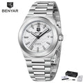 BENYAR 5219 New Exquisite Men's Fully Automatic Mechanical Watch Waterproof Luminous Stainless Steel Fashion Business Watches
