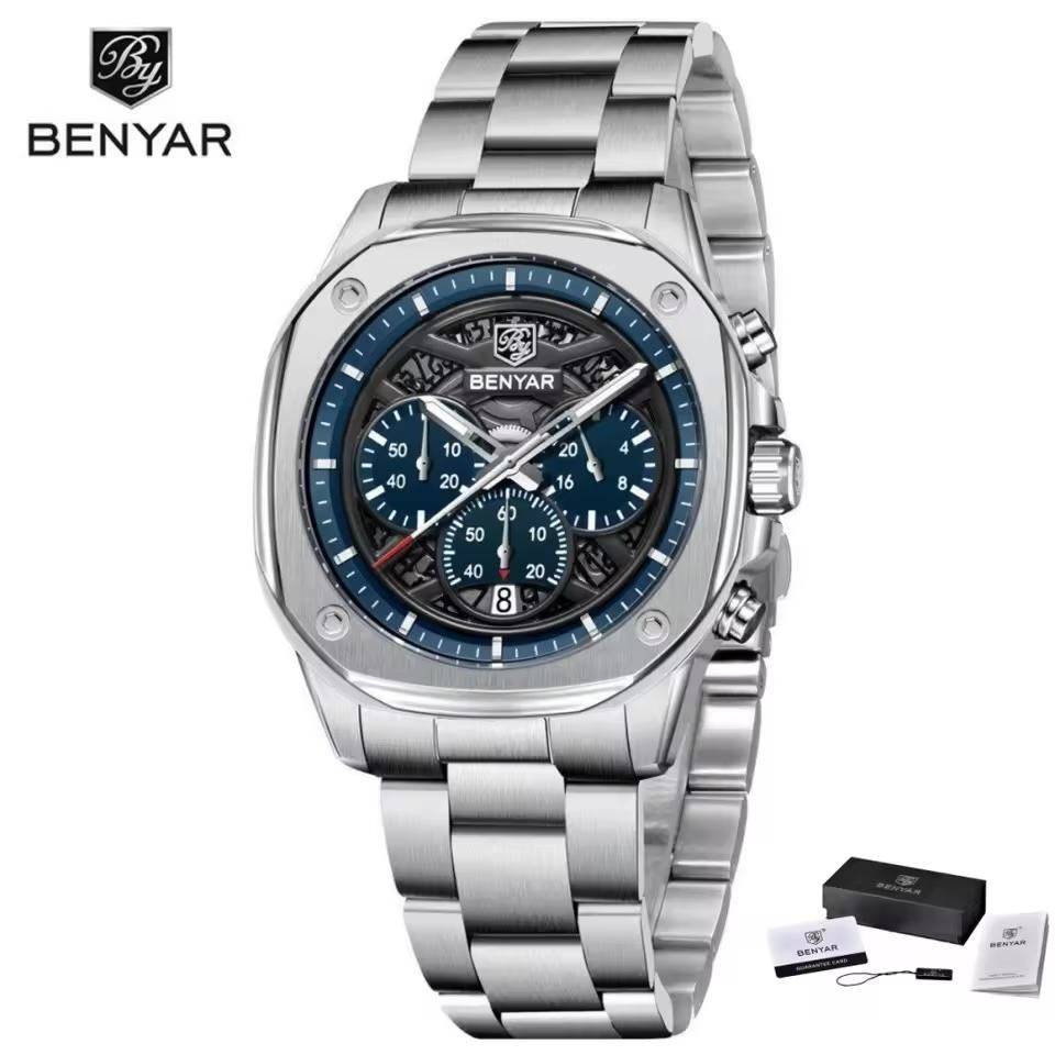 Montres mécaniques à quartz BENYAR 5222 de luxe pour hommes
